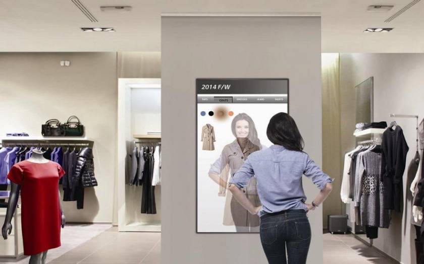 Các loại màn hình quảng cáo LCD có thể áp dụng tại cửa hàng thời trang