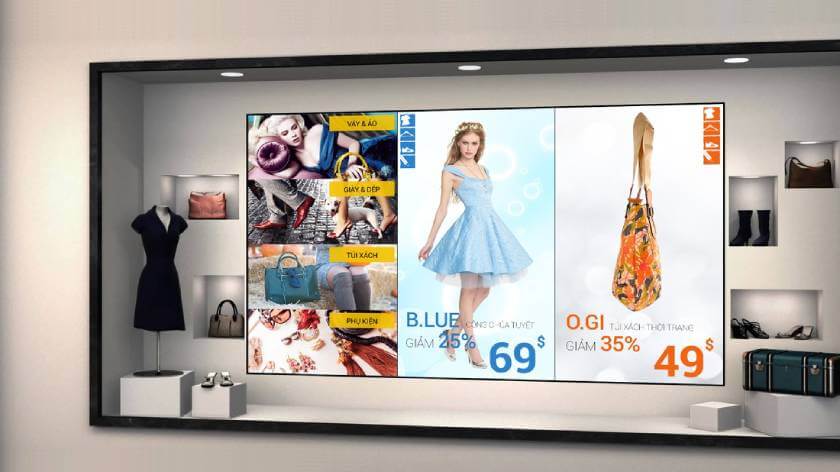 Điểm mạnh nổi bật khi sử dụng màn hình quảng cáo LCD tại shop quần áo